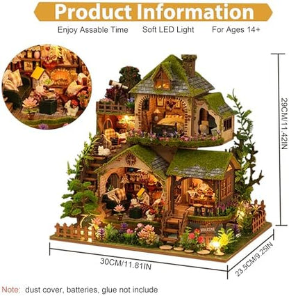 ISSEVE Miniature House Kit, Forest Adventure Tiny House Building Kit - Image 2