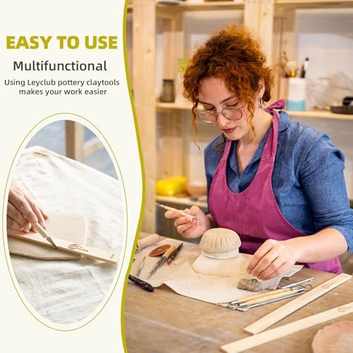Leyclub Pottery Rolling pin Guides, 5-Size for Precise Clay Thickness - Image 5