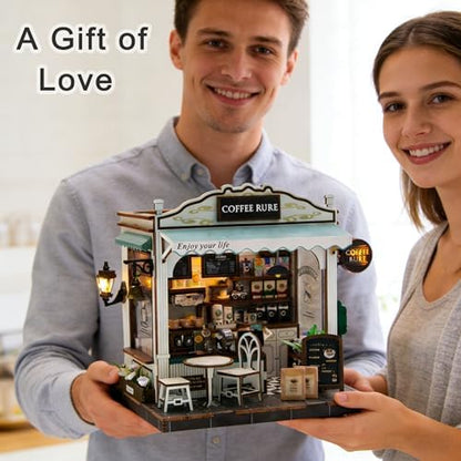 Miniature Dollhouse Kit, DIY Mini House Making Kit w/LED for Adults - Image 7