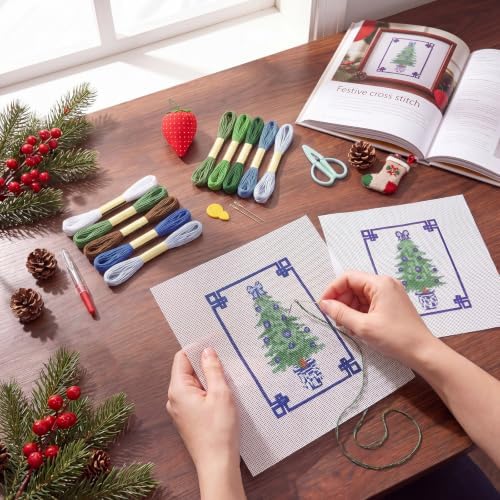 XunYee Needlepoint Canvas Kit, Chinese Christmas Tree - Image 5
