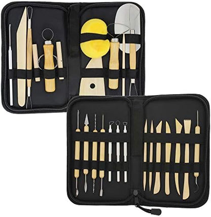 U.S. Art Supply Pottery & Clay Tools Sets (26-Piece) - 12 and 14-Piece Set by USArtSupply