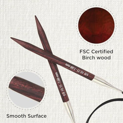 KnitPro Dreamz Fixed Circular Needles 40" (100cm) | US Size 10.75 (7mm) - Image 2