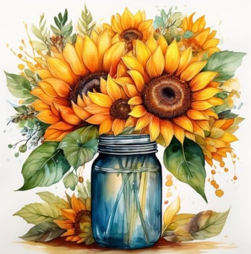 Sunflower Paint by Numbers Kit for Adults Beginners 15.7X15.7 Inch by Unknown