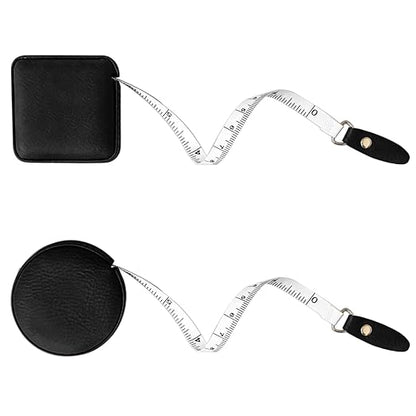 Tape Measure for Body Measuring Medical Body Cloth Tailor Craft Dieting Measuring Tape, 60 Inch/1.5 M Dual Sided Measuring Tape for Body Fabric Sewing（2 Pieces，Black）
