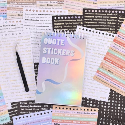 3000+ Pcs Word Stickers for Journaling, 50 Sheets Gold Foil Art Scrapbook Quote Stickers for Junk Journal, Scrapbooking Supplies Small Talk DIY Decorative Gift for Women Teen Girls - Image 5