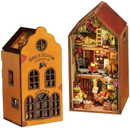 DIY Miniature Dollhouse Kit, Creative Wooden Doll House Craft Model with LED and Furniture for Christmas Birthday Gift (QH003) - Image 4