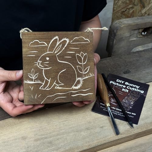 Sharky DIY Bunny Carving Kit with V-Chisel and Pre-Painted Board - Image 7