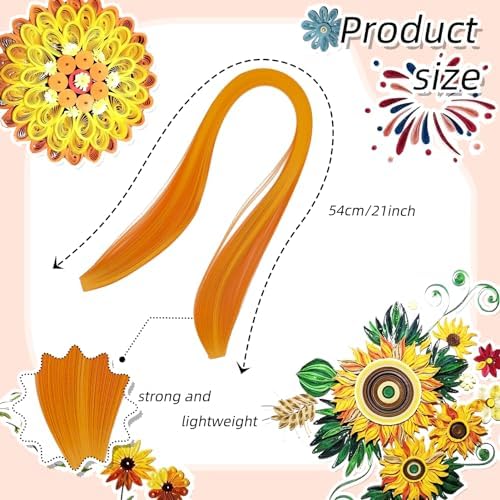 360Pcs 1/8" x 21" Quilling Paper Strips - Image 2