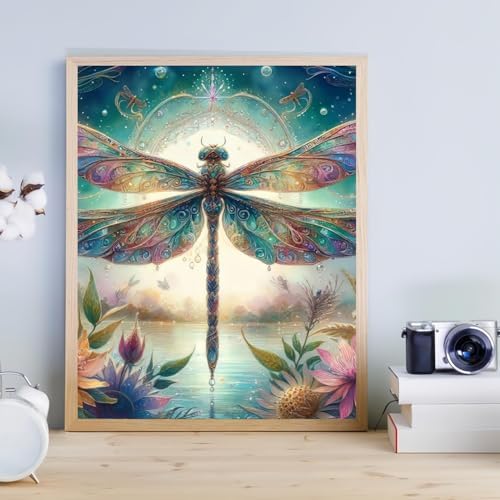 Vintage Dragonfly Paint by Numbers Kit for Adults Beginner (Without Frame) - Image 3