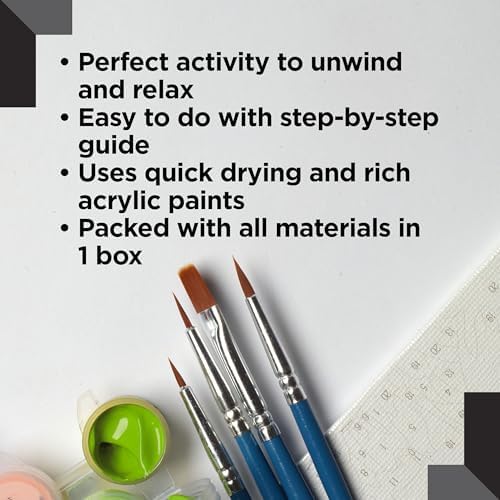 Reeves Paint by Numbers Kit for Adults – Playful Dolphins– Packed with Canvas Board, Brushes and Paint - Suitable for Beginners, Leisure and Recreational Users - Image 5