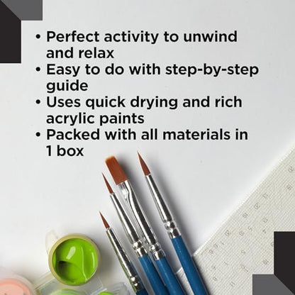 Reeves Paint by Numbers Kit for Adults – Playful Dolphins– Packed with Canvas Board, Brushes and Paint - Suitable for Beginners, Leisure and Recreational Users - Image 5
