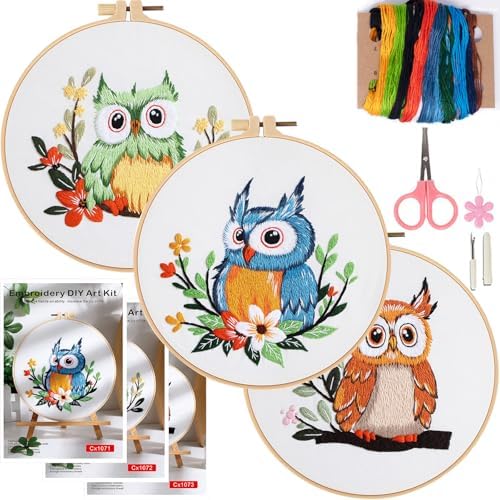 COCOMOX Embroidery Kit for Beginners, Hand Craft Practice Embroidery Kits by COCOMOX