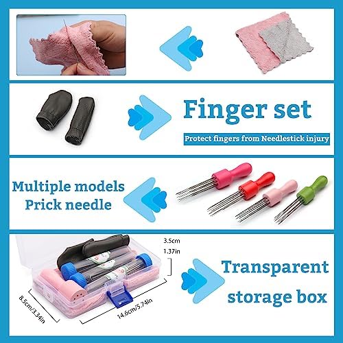 IMZAY Needle Felting Tools, 3 Size 60 Pcs Needle Felting Needles - Image 6