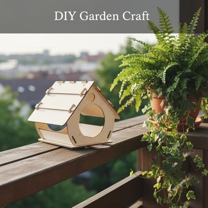 Syyavrrta DIY Wooden House Model Kit - Pre-Cut Natural Wood Craft for Home & Shelf Decor, Easy Assembly Project - Image 3