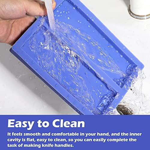 Kamehame Silicone Knife Scale Mold, Casting Resin Knife Handle Scales Mold, DIY Craft Making Supplies, Double Cavity - Image 4