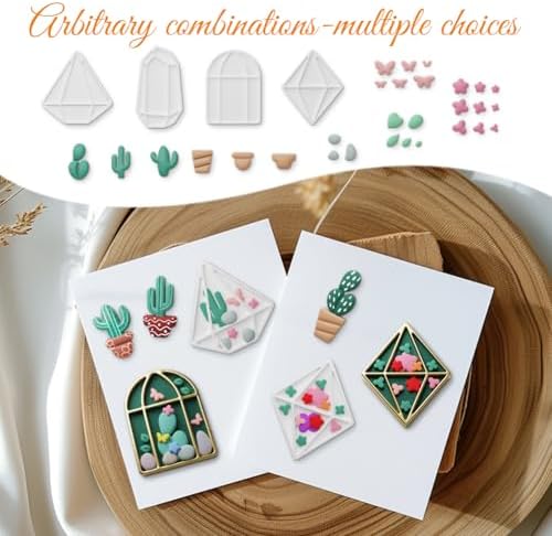 ORIGACH 14 Pcs Cactus & Terrarium Polymer Clay Cutters - Image 4