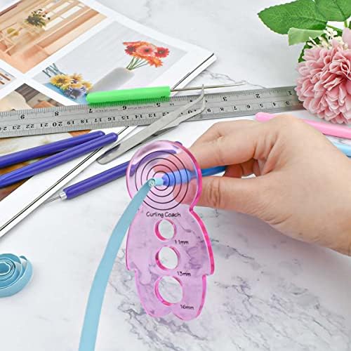 12 Pcs Paper Quilling Slotted Tool Paper Curling Tools Kit Quilling Needle Pen for Art Craft Different Size DIY Paper Cardmaking Project Rolling Multifunction Slotted Quilling Tool Set Handmade Tools - Image 7
