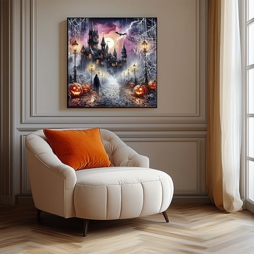 AIBOERL Paint by Numbers Kit for Adults Beginner,Halloween Night, 12X16In - Image 5
