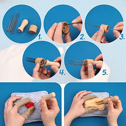 IMZAY Needle Felting Kit 18 Colors Wool Felting Kit Wool Roving Set - Image 4