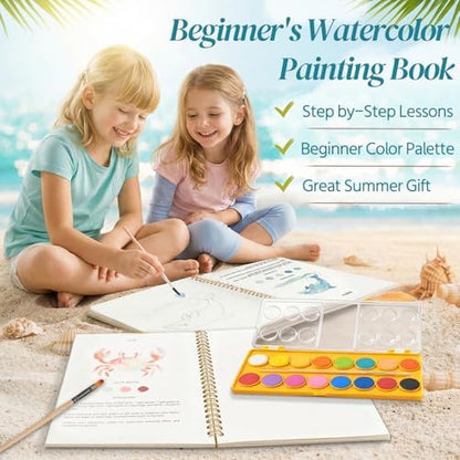 Easy Watercolor Painting Kit，Watercolor Workbook For Beginners - Image 6