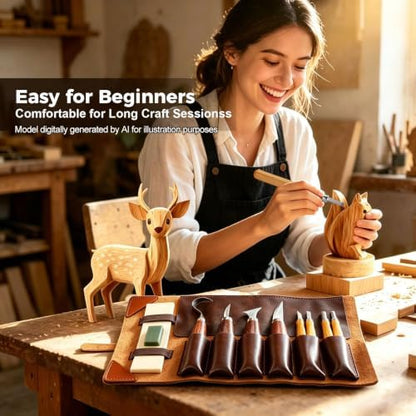 Wood Carving Kit for Beginners & Kids -Whittling Kit with Blocks and Paint - Image 4