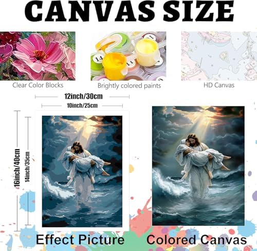 BAWKENTON Jesus Paint by Numbers for Adults and Kids - Image 3