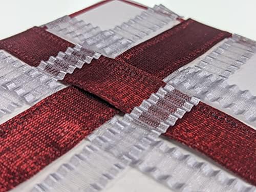 DIY Greeting Card Kit - Ribbon Cards - Handmade DIY Card Kits - Card Making Kit, Thank You & Birthday Cards - Card Kit for 10 Project Card (Crimson & Lace) - Image 6