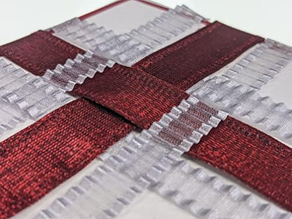 DIY Greeting Card Kit - Ribbon Cards - Handmade DIY Card Kits - Card Making Kit, Thank You & Birthday Cards - Card Kit for 10 Project Card (Crimson & Lace) - Image 6