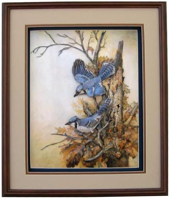 Blue Jay Bird - Graceful Sentinel - Paper Tole 3D Decoupage Craft Kit Size 8x10 inches K8-8137 (The Additional Pictures Show Examples This Craft Kit Assembled and Framed in a Shadow Box Frame) - Image 4