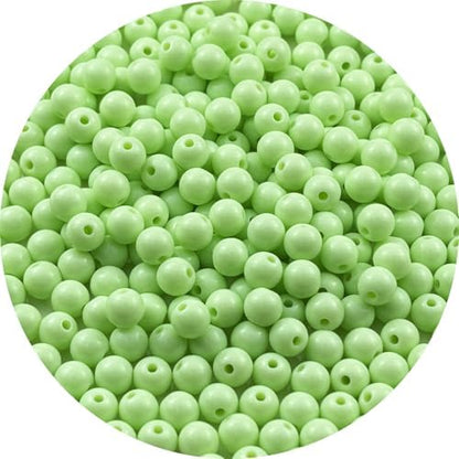300pcs Acrylic Round Beads for Crafts 8mm Resin Candy Color Spacer Beads with Hole for Jewelry Making Sewing Crafts Decoration Necklaces Bracelets Earrings Supplies(Light Green) by Unknown