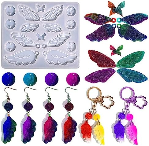 Attuslla Earring Silicone Resin Molds Earring Epoxy Resin Molds DIY Craft with Ear Hooks, Jump Rings for DIY Women Earrings, Pendants, Rings, Jewelry Craft Supplies - Image 4