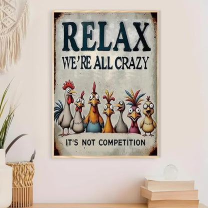 Chicken Paint by Numbers Kit for Adults Framed Canvas, Frameworkless - Image 4