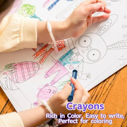 208 PCS Art Supplies,Drawing Art Kit Painting Art Set for Kids Girls Boys Artist, Gift Box with Trifold Easel, Includes Pastels, Crayons, Colored Pencils, Coloring Book, Scissors, Origami Paper 40 Sh. - Image 4