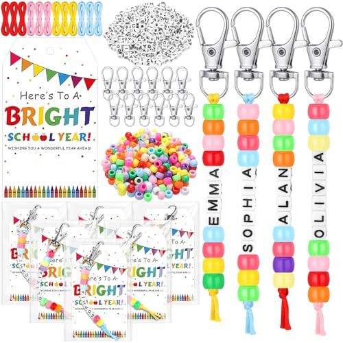 Suncalla 984 Pcs 24 Set Back to School Keychain Making Kit DIY Bead Craft by Unknown