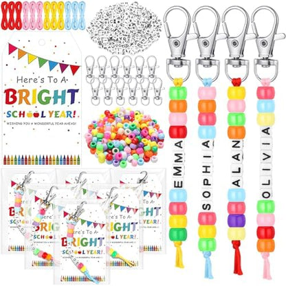 Suncalla 984 Pcs 24 Set Back to School Keychain Making Kit DIY Bead Craft by Unknown