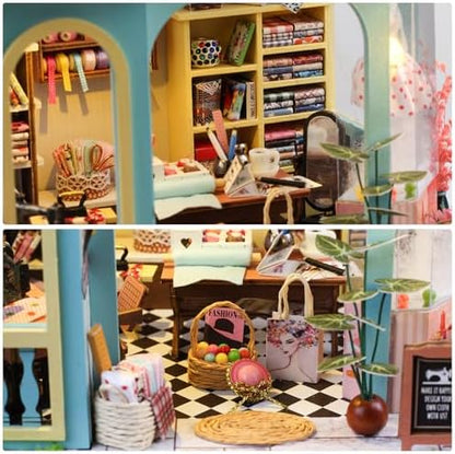 DIY Miniature House Kit, 3D Wooden Puzzle Kit with Led for Adults - Image 5