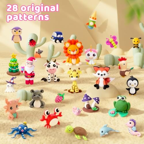 Funtopia Polymer Clay Kit, 34 Colors Modeling Clay for Kids Adults - Image 2