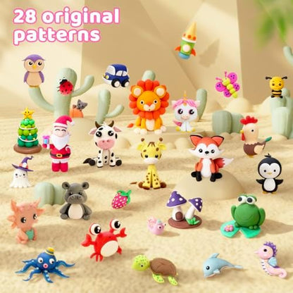 Funtopia Polymer Clay Kit, 34 Colors Modeling Clay for Kids Adults - Image 2