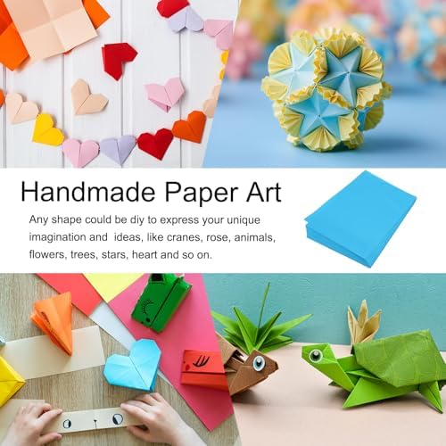 MECCANIXITY 100 Sheet Origami Paper Double Sided Lake Blue 8.3 x 5.8 Inch Square Sheet for Art Craft Project, Beginners, Gifts Decor - Image 6