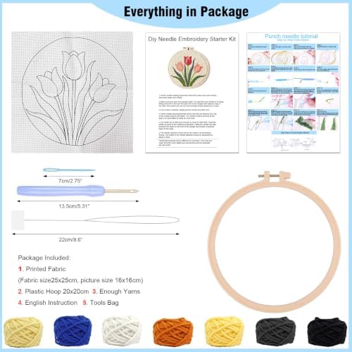 LACHLAND Punch Needle Kit Beginners Tulip Stitching Kit for Adults&Teens - Image 7