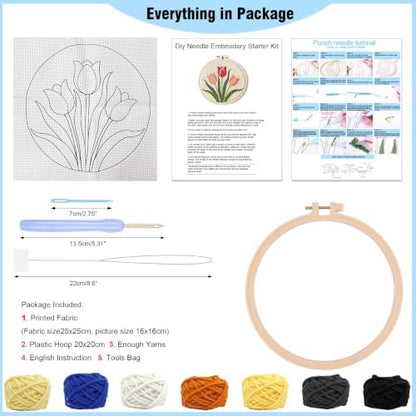 LACHLAND Punch Needle Kit Beginners Tulip Stitching Kit for Adults&Teens - Image 7