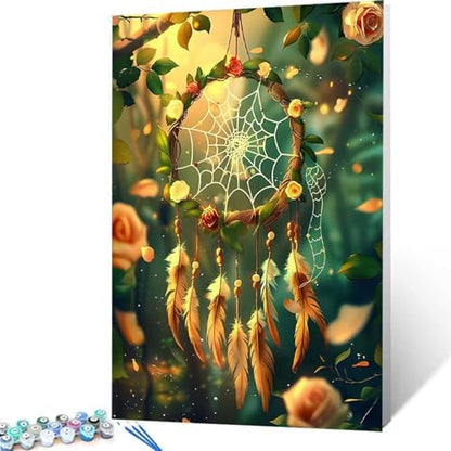 Dreamcatcher Paint by Numbers Kit for Adults Feather Paint by Numbers, DIY Acrylic Oil Painting Kits for Adults Beginners with Brushes, Hobbies for Women for Home Wall Decor, Gifts 24x32 in 4-41 - Image 4