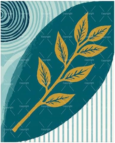 Botanical Paint By Numbers Kit For Adults - Diy Teal Leaf Branch Painting On Canvas 16X20 In, Acrylic Paint Set, Suitable For Beginners, Wall Art Decor Art For Home Decoration Or Gifts, Unframed by Unknown