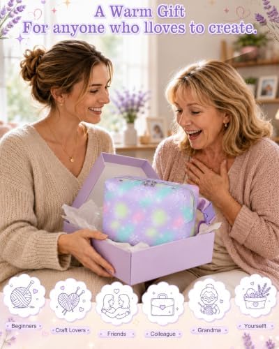 Aeelike Crochet Kit for Beginners Adult, Complete Knitting Yarn Kit, Purple - Image 7