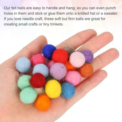 PATIKIL Wool Felt Balls Beads Wool Felting Pom 1.5cm 15mm Light Purple for Home Decor DIY Crafts Handcrafts Project Pack of 20 - Image 4
