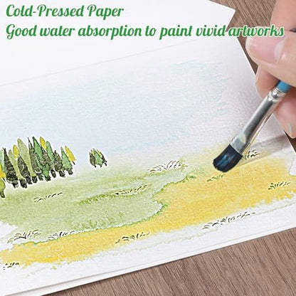 200 Pcs Watercolor Bookmark Making Kit with Cards, Envelopes & Tassels - Image 3