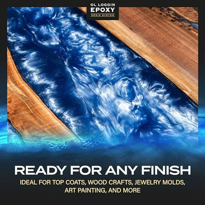 Ol Loggin Epoxy Resin Art Starter Kit, 64 oz. - VOC-Free, Food Safe, Clear, OLE-AR-064-SK - Image 3