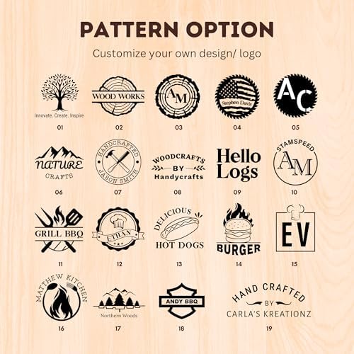 Custom Branding Iron for Wood, Food & Leather | Personalized Wood Branding Iron for Logo, Name, & Patterns | Leather Stamping Kit for Logo Making (2.5" X 2.5" Stamp Head) - Image 4