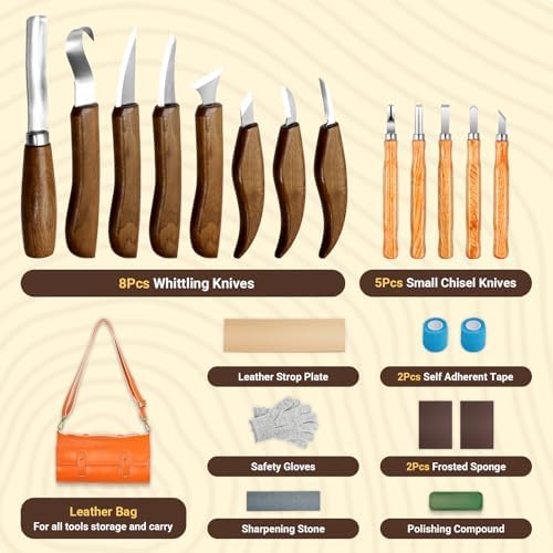 23PCS Wood Carving Kit, Wood Carving Tools - Image 2