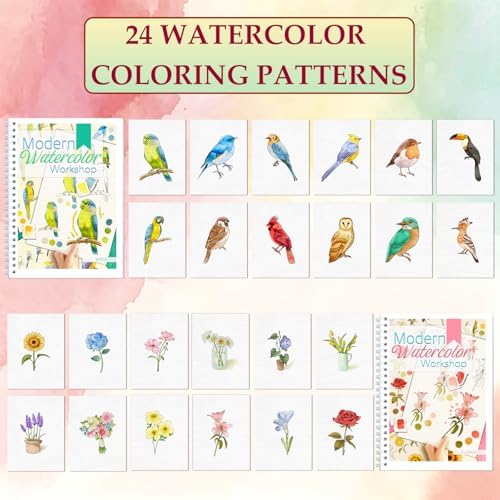 apolyone 2-Pack Beginner Watercolor Workbooks - Image 2